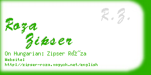 roza zipser business card